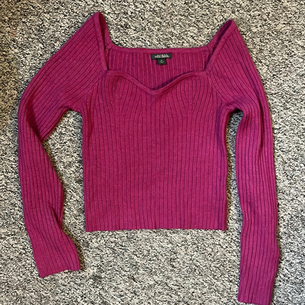 Pink long sleeve top